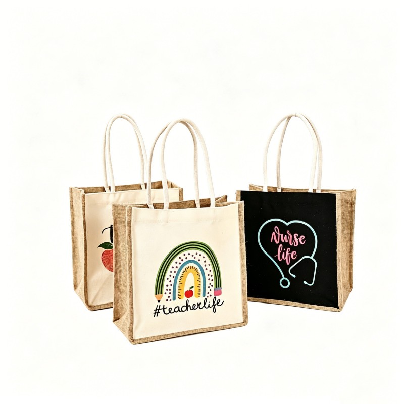 Borsa In Juta Con Logo